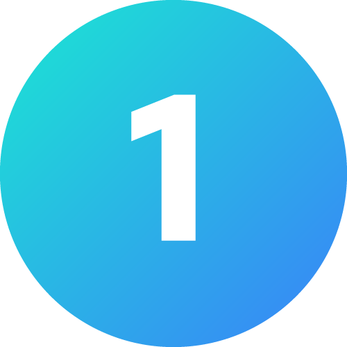 Circle gradient with number 1