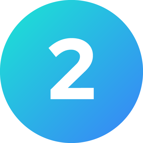 Circle gradient with number 2