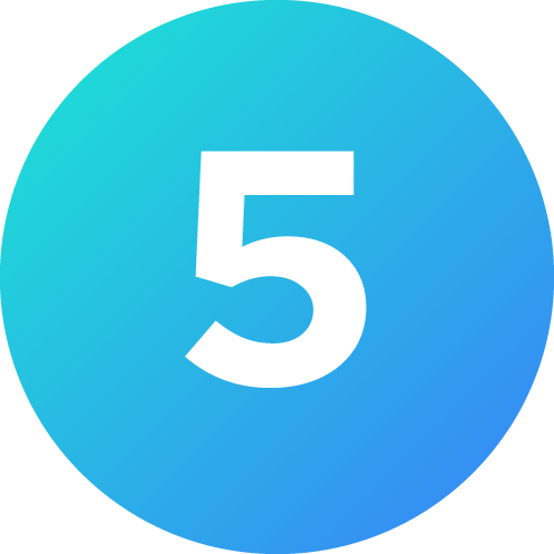 Circle gradient with number 5