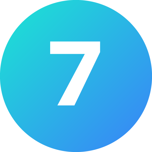 Circle gradient with number 7